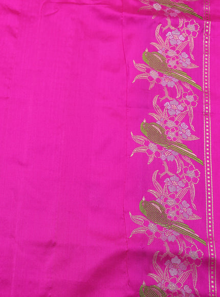 Rani Pink Banarasi Fekwa Silk Saree