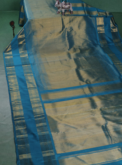 Teal Pure Kanchipuram Silk Saree