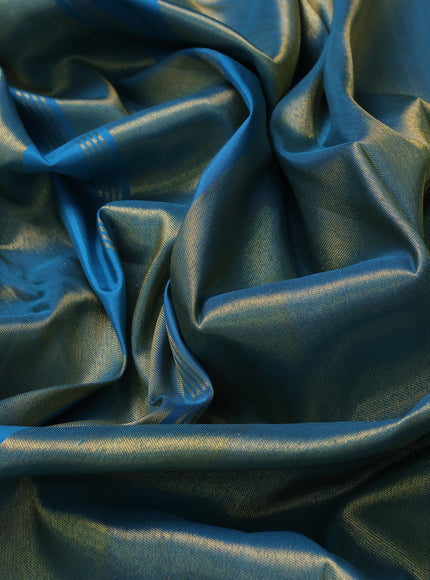 Teal Pure Kanchipuram Silk Saree