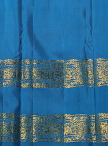 Teal Pure Kanchipuram Silk Saree