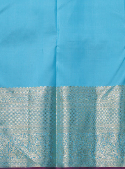 Light Blue Pure Kanchipuram Silk Saree