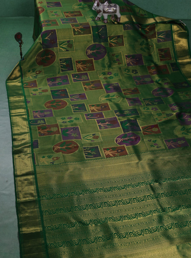 Green Pure Kanchipuram Silk Saree