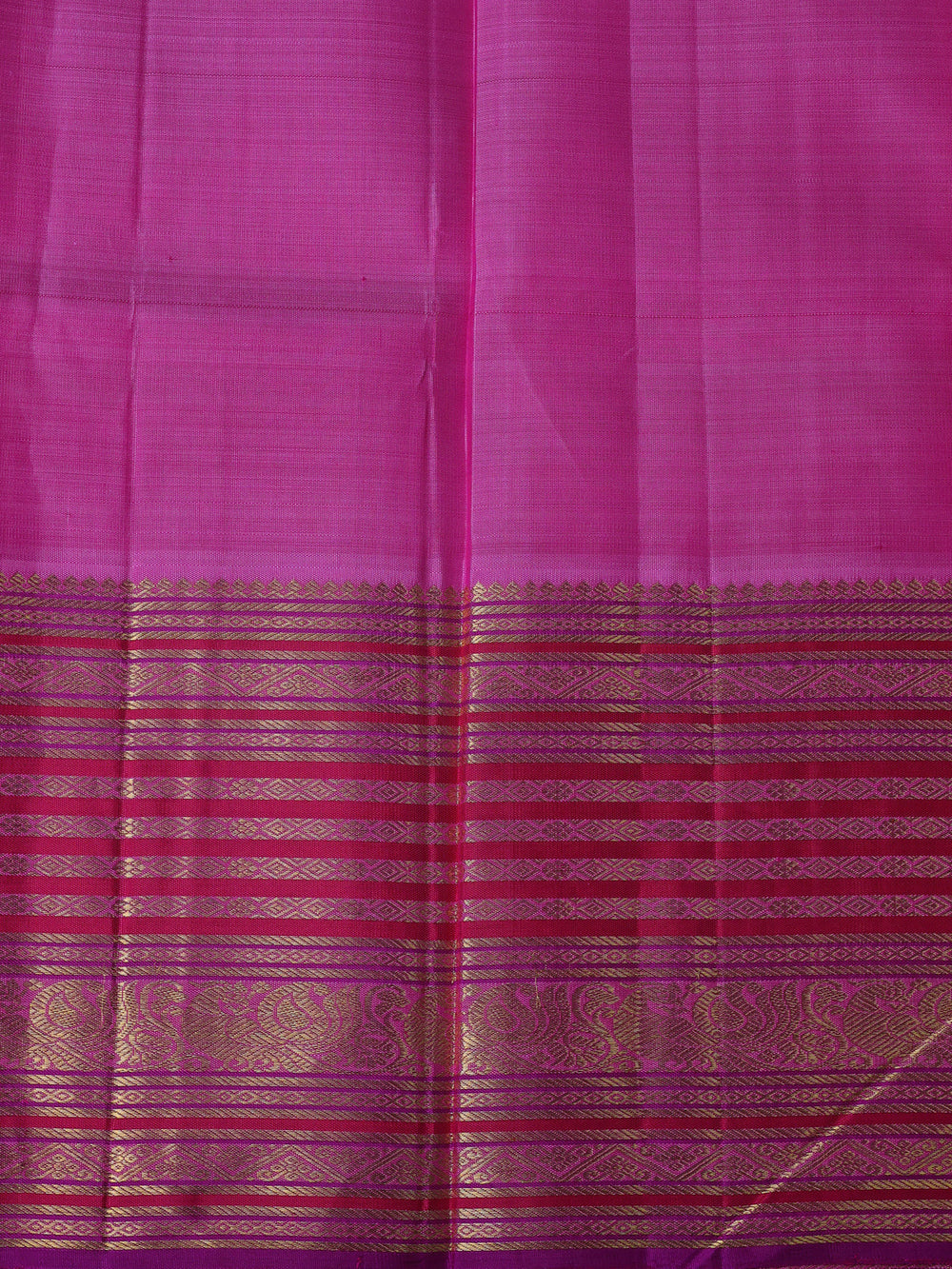 Yellow-Purple Pure Kanchipuram Silk Saree