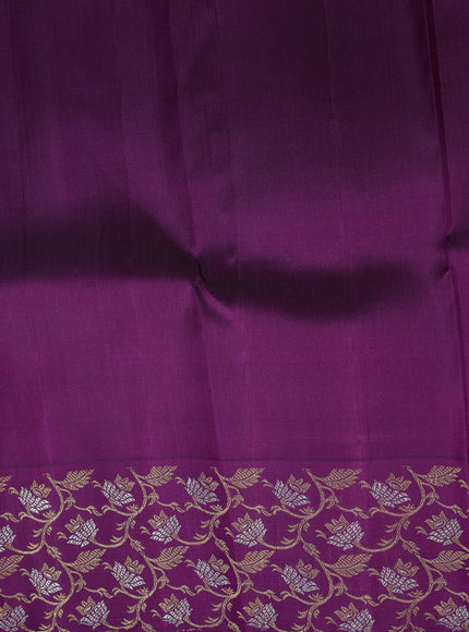 Pista Green-Purple Pure Kanchipuram Silk Saree