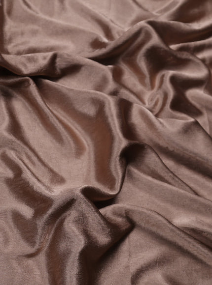 Rose Gold Wrinkle Crepe Designer Saree With Embroidery Readymade Blouse
