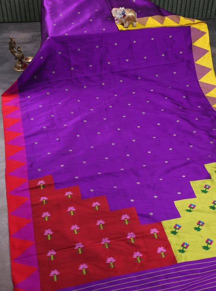 Purple Pure Paithani Saree