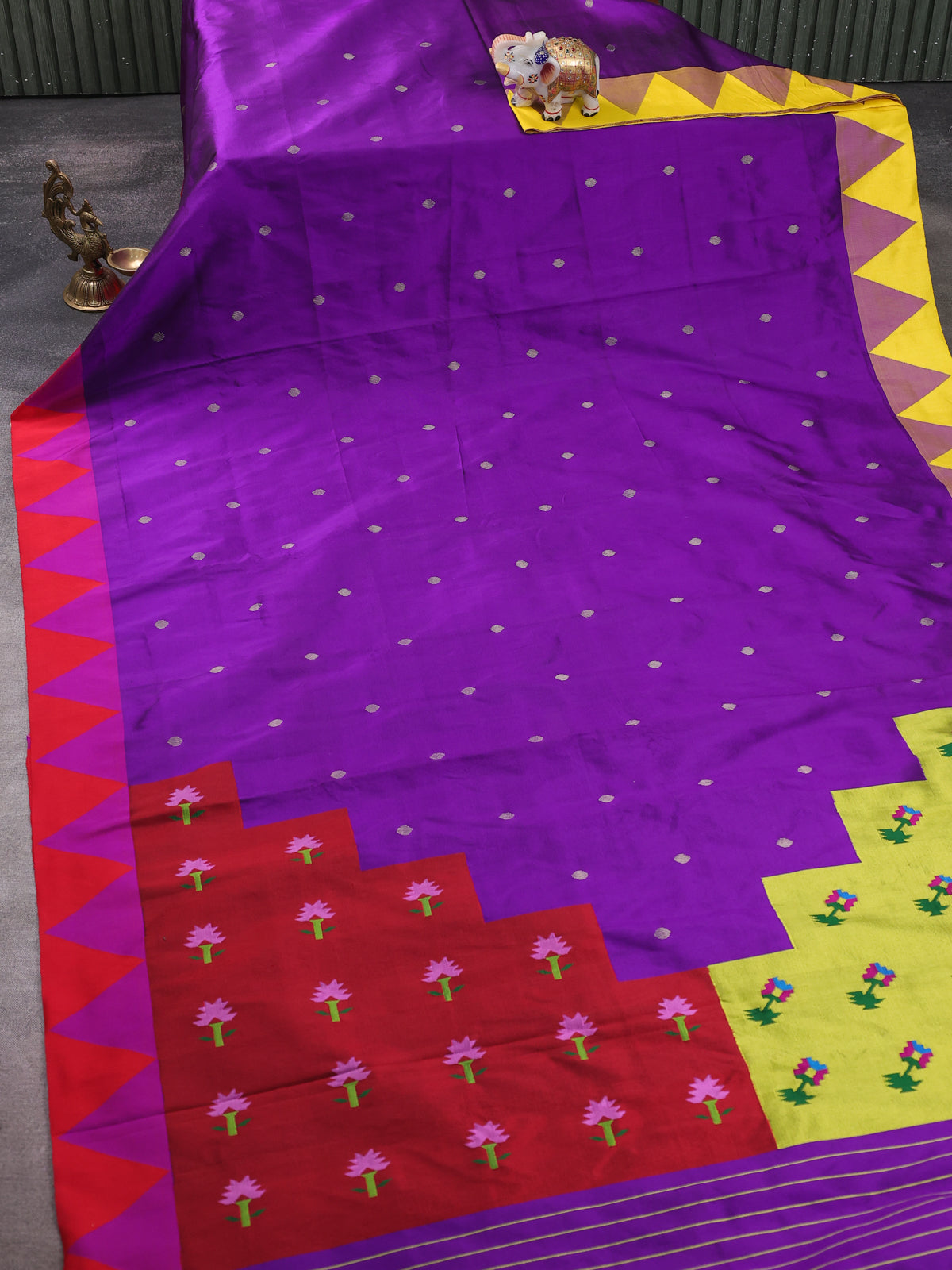 Purple Pure Paithani Saree