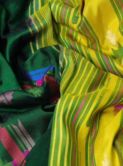 Green-Yellow Pure Paithani Saree