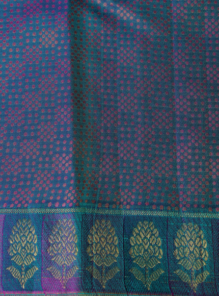 Teal Green Pure Kanchipuram Silk Saree