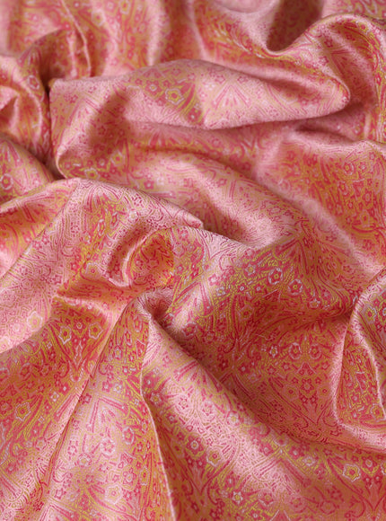 Peach Pure Kanchipuram Silk Saree