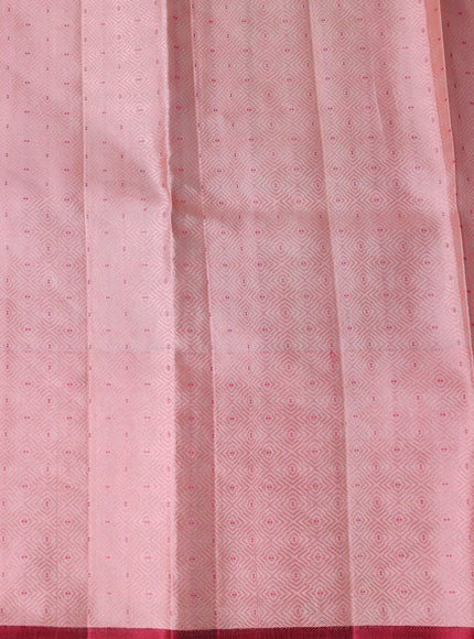 Peach Pure Kanchipuram Silk Saree