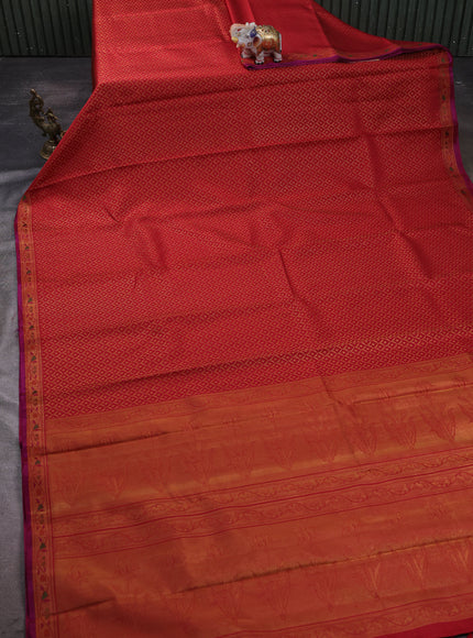 Red Pure Kanchipuram Silk Saree