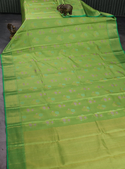 Green-Leaf Green Pure Kanchipuram Silk Saree