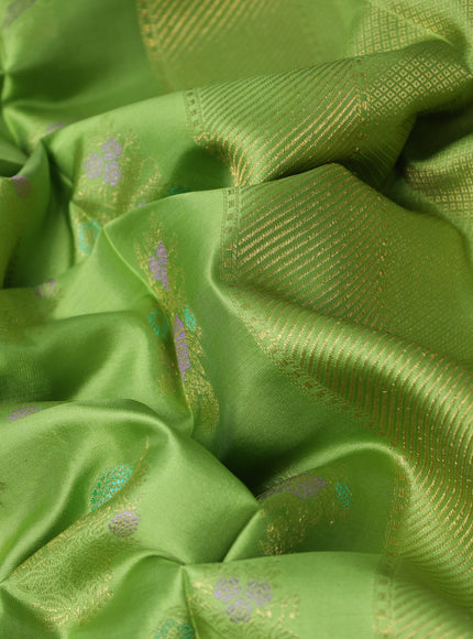 Green-Leaf Green Pure Kanchipuram Silk Saree