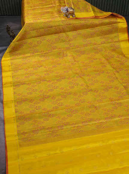 Yellow Pure Kanchipuram Silk Saree