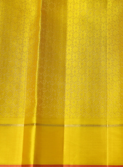 Yellow Pure Kanchipuram Silk Saree