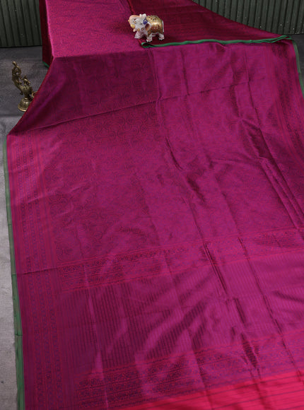 Magenta Banarasi Tanchoi Silk Saree