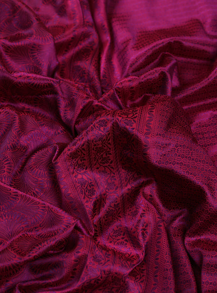 Magenta Banarasi Tanchoi Silk Saree