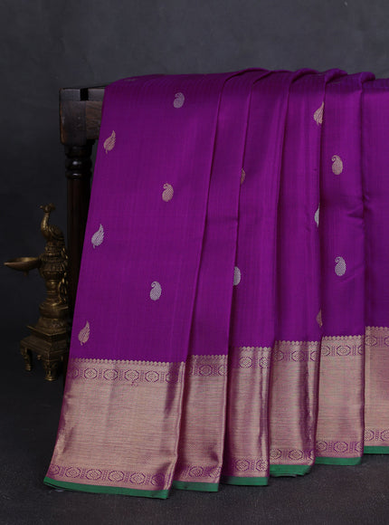 Purple Pure Kanchipuram Silk Saree