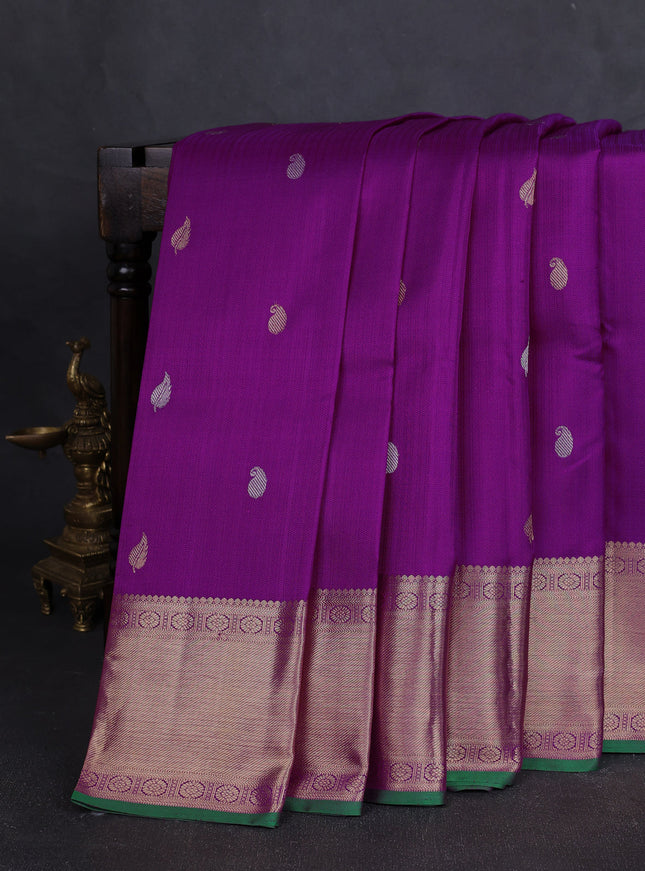 Purple Pure Kanchipuram Silk Saree