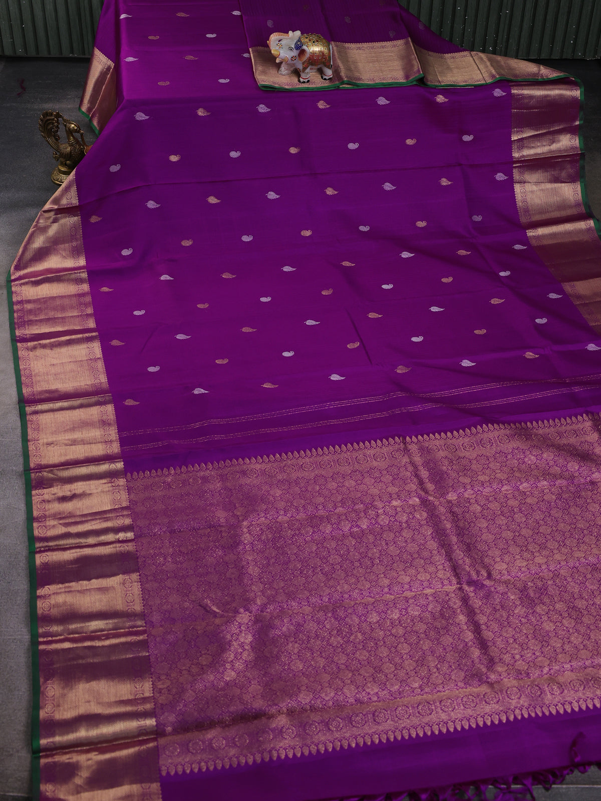 Purple Pure Kanchipuram Silk Saree