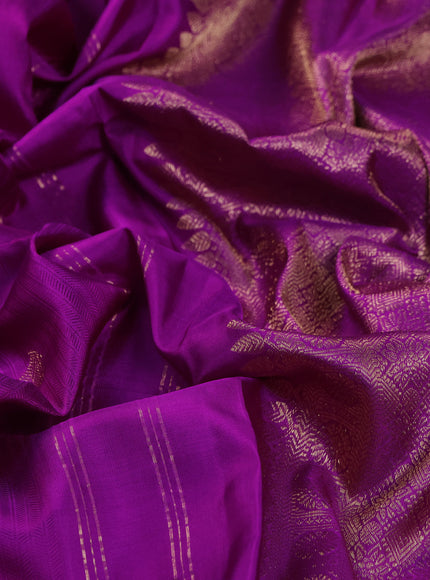 Purple Pure Kanchipuram Silk Saree