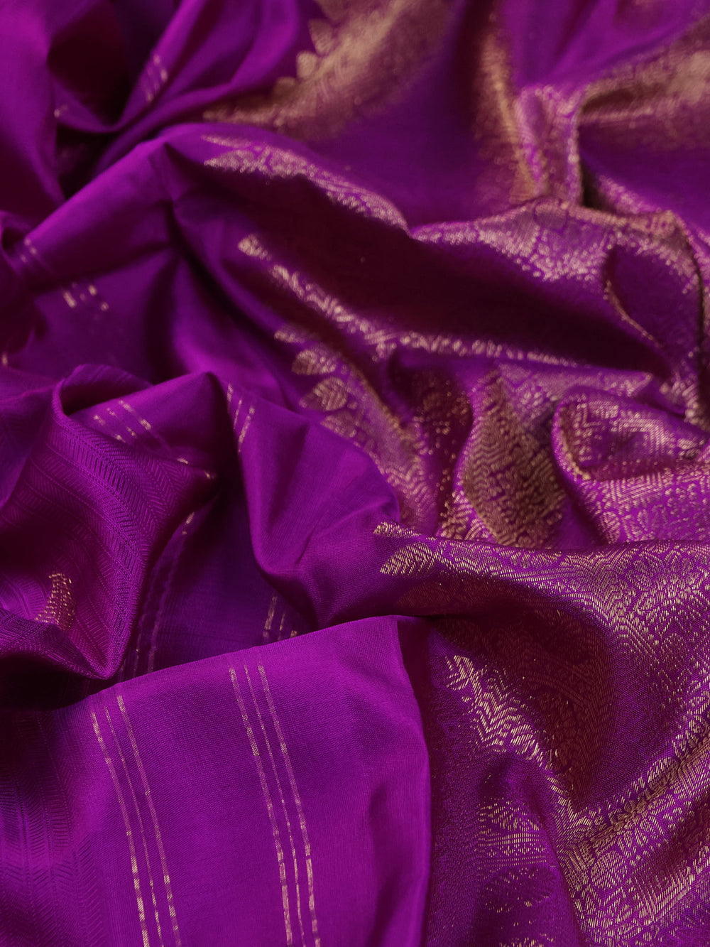 Purple Pure Kanchipuram Silk Saree