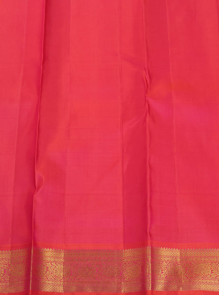 Yellow - Orange Pure Kanchipuram Silk Saree