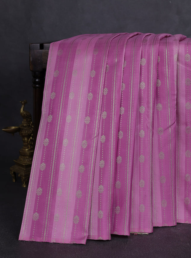 Dusty Pink Pure Kanchipuram Silk Saree