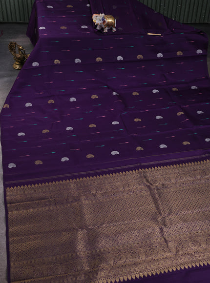 Purple Pure Kanchipuram Silk Saree