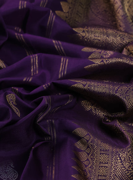 Purple Pure Kanchipuram Silk Saree