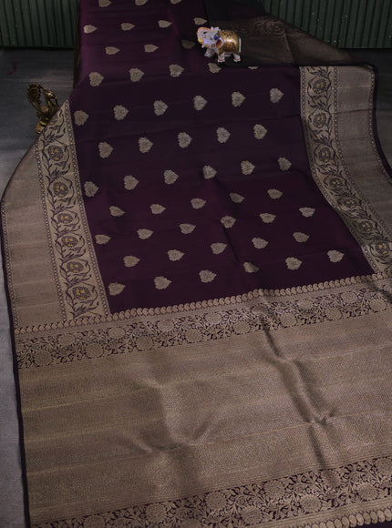 Wine Pure Kanchipuram Silk Saree