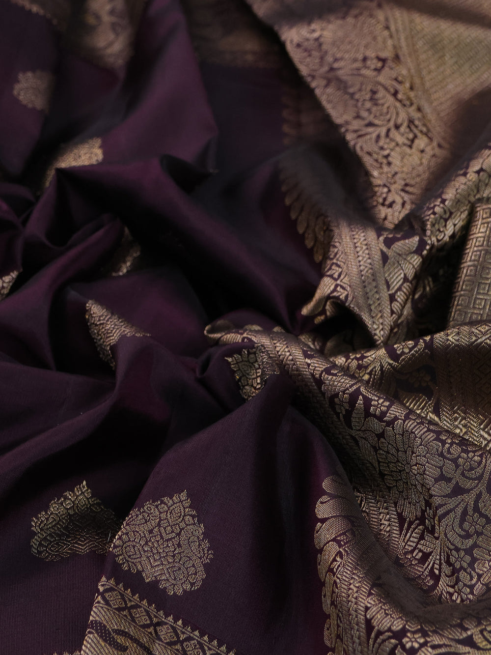 Wine Pure Kanchipuram Silk Saree