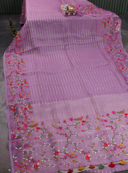 Organza Embroidery Saree