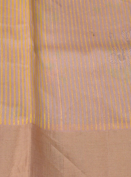 Grey Chanderi Printed Saree