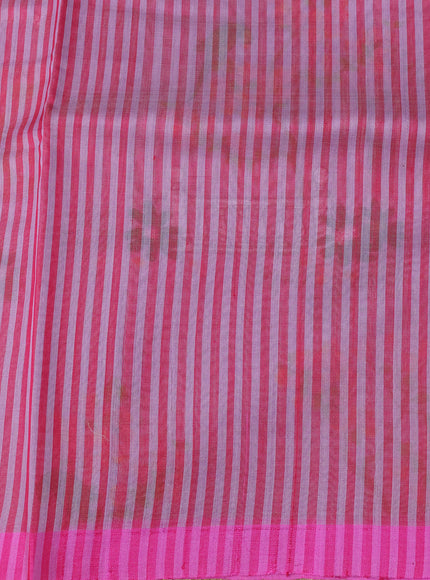 Lavender - Pink Chanderi Printed Saree