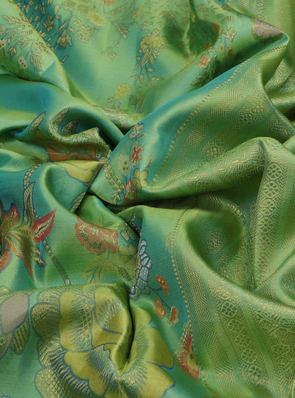 Pista Green Pure Kanchipuram Silk Saree