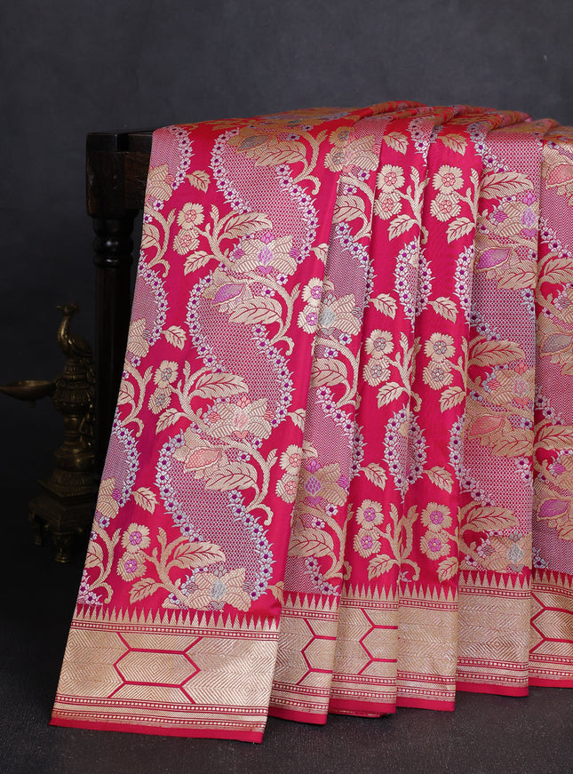 Pink Banarasi Kadwa Silk Saree