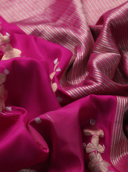 Hot Pink Banarasi Silk Saree