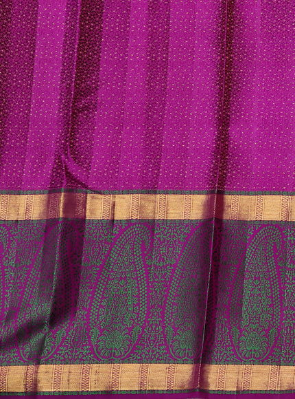 Red - Purple Pure Kanchipuram Silk Saree