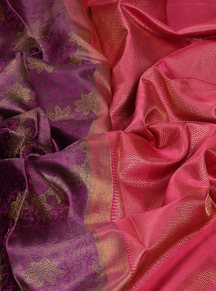 Rosy Brown - Pink Pure Kanchipuram Silk Saree