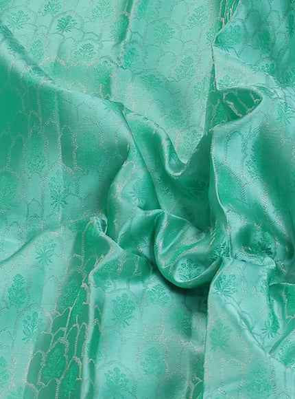 Bright Teal Pure Kanchipuram Silk Saree