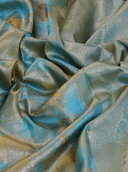 Light Blue Pure Kanchipuram Silk Saree