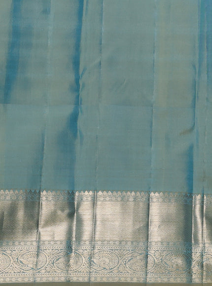 Light Blue Pure Kanchipuram Silk Saree