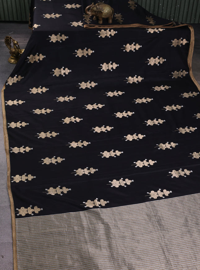Black Banarasi Silk Saree