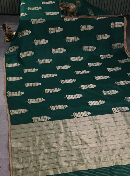 Bottle Green Banarasi Silk Saree