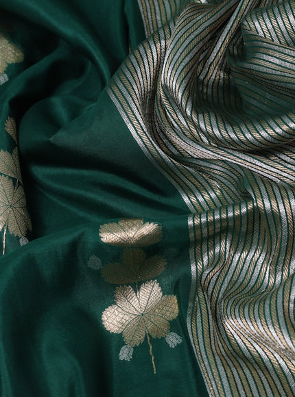 Bottle Green Banarasi Silk Saree
