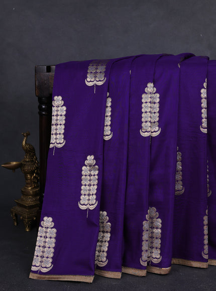 Purple Banarasi Silk Saree