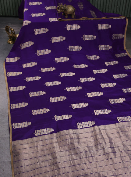 Purple Banarasi Silk Saree