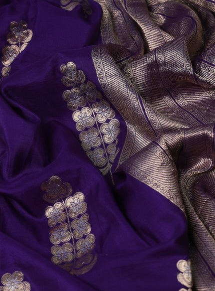 Purple Banarasi Silk Saree